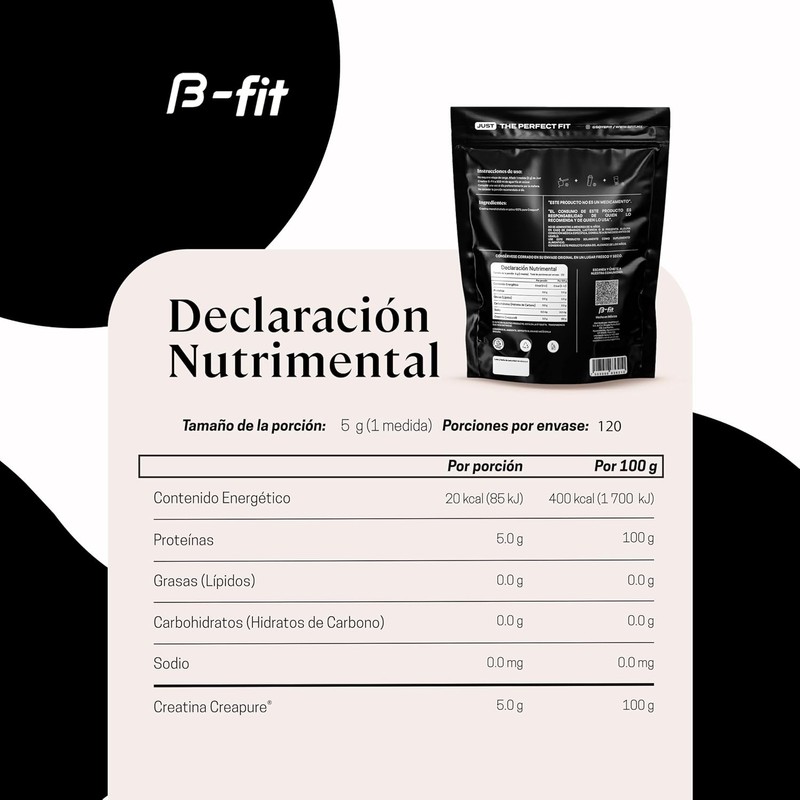 B-FIT Just Creatine Creapure - Creatina Monohidratada Pura