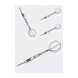 Azeeda 4 x 'Pfeilwurfspiel' Temporäre Tattoos - Wasserfest, Hautfreundlich & Ungiftig · Transfers in Verschiedenen Größen (TO00012748)