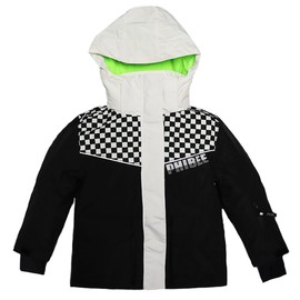 PHIBEE Mens Waterproof Windproof Outdoor Fleece Ski Jacket Checkered Black L