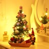 Mrinb 45CM Small Christmas Tree with Lights,Mini Desktop Decoration Tree