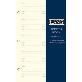 Lang, Address Book Refill Pages