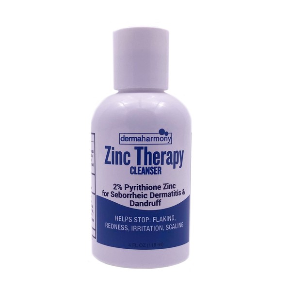 Dermaharmony 2% Pyrithione Zinc (ZnP) Liquid Cleanser (non-soap) Wash (4 Fl Oz Bottle)