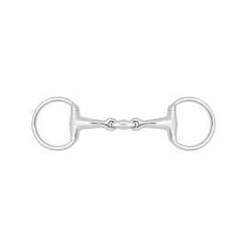 Horse Bits Eggbutt Silver Stainless Steel Snaffle Horse Bit Silver Polish Color (5" INCH)