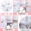 TOAOB 120 Sets T5 Snap Button Fasteners Plastic White Press
