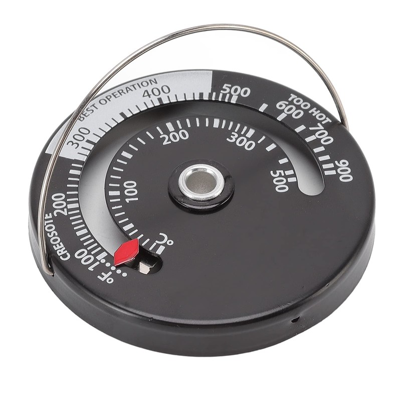 Stove Thermometer, Accurate Measurement Magnetic Fireplace Thermometer Aluminum Alloy Dial