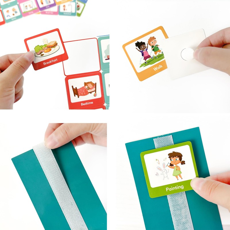 CXAFQ Visual Timetable Children Daily Routine Chart, Autism Learning Resources,