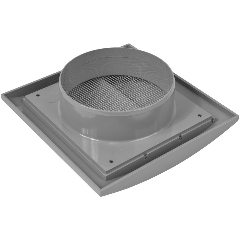 Gray Exhaust Hood Vent 4'' Inch with Built-in Pest Guard