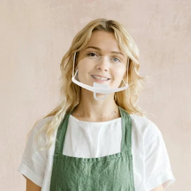 20pcs Transparent Plastic Chef Mask, Anti-fog Nose Mouth Cover, Food Protective Mask for Restaurants, 5. 51 X 3. 93 X 1. 77 Inch