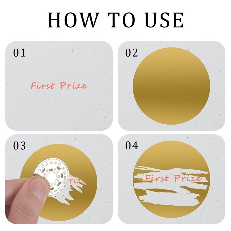FFDHWU 100 Round Scratch-Off Stickers, Creative Stickers, Card Making Materials,