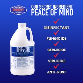 MAR-V-CIDE William Marvy Disinfectant Fungicide – 64 fl oz | Hospital-Grade Surface Cleaner, Kills Germs, Bacteria, Viruses, Mildew & Fungi – Concentrated Formula for Salons, Barbers, Gyms & Homes