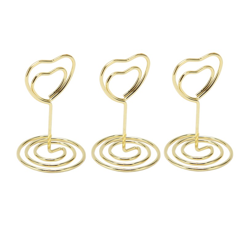 25Pcs Table Number Stands Heart Shaped Stable Base Sturdy Metal