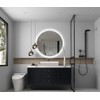 Wall-Mounted Round Bathroom Mirror with LED-Lights - 22 Inch Vanity