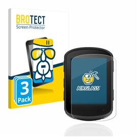 BROTECT Protective Glass for Garmin Edge 540 / Edge 840 (Pack of 3) Protective Film Tempered Glass [Extremely Scratch-Resistant 9H, Anti-Fingerprint, Ultra Transparent]