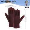 PATIKIL 8.7" x 3.5" Touchscreen Winter Gloves, 1 Pair Unisex
