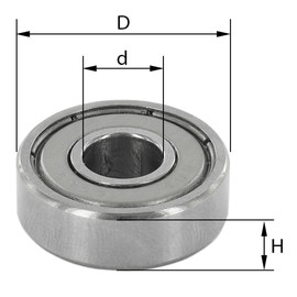 ENT Ball Bearing D 19 mm, d 6 mm, H 6 mm
