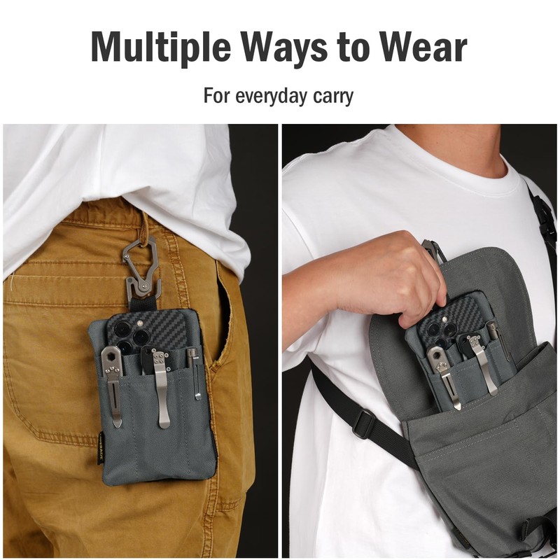 VIPERADE VE27 EDC Pouch, 6 Pockets EDC Organizer Pouch for