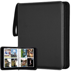 4 Pocket Trading Card Binder, 440 Double Sided Pockets PU Collection Binder, Premium PKMN Trading Card Holder, Card Folder for MTG, TCG, Sports Cards, Game Cards