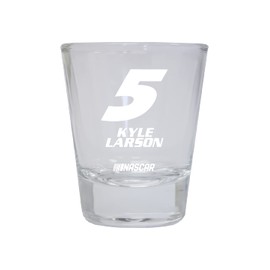 R and R Imports Kyle Larson #5 Nascar Etched Round Shot Glass New for 2022