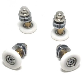 New Set of 8 Single Shower Door Rollers/Runners/Wheels/Pulleys/Guides 25mm Diameter Home Bathroom DIY