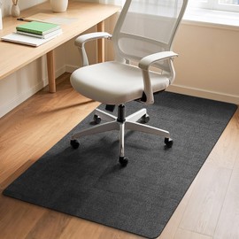 HomeMall Office Chair Mat for Hardwood and Tile Floor, 48" x 36" Computer Desk Chair Mat, Anti-Slip Mat for Rolling Chair, Large Floor Protector for Home Office, Dark Gray
