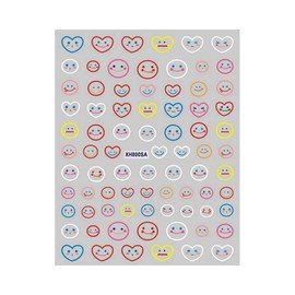 Daisy Flower Emoticons Nail Sticker Go Away Xh800Sa Nail Wraps Stickers Manicure Supplies for Women Nails Full Long Lasting Easy Apply and Remove
