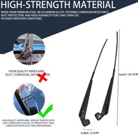 AutoHornix 42857 428581 Pair Front Windshield Wiper Arm Prevent rust UV protection coating Compatible with Toyota 1984-1988 Pickup 4Runner Replace OE 85210-89102 85190-89132