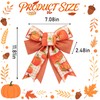 Fall Wreath Bow Thanksgiving Burlap Ribbon Wreath Bow Home Decor