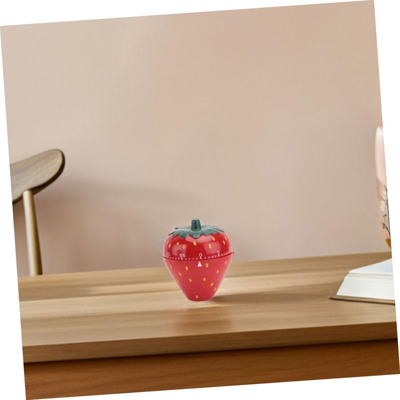 NOLITOY Strawberry Shaped Kitchen Timer Mechanical Timer for Cooking Baking