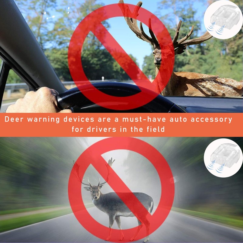 Dickno 4 PCS Deer Whistles for Car, Automotive Deer Warning