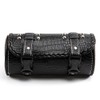 APEBAZY Universal Motorcycle Handlebar Bag Quick Release Crocodile PU Leather