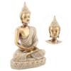 Haofy Meditando Estatua de Buda Sentado Estatua Talla de Buda