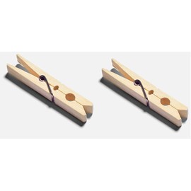 40 x Bamboo Wooden Pegs Strong Clothes Giant Pegs for Washing Line and Hanging Pictures, Arts and Craft