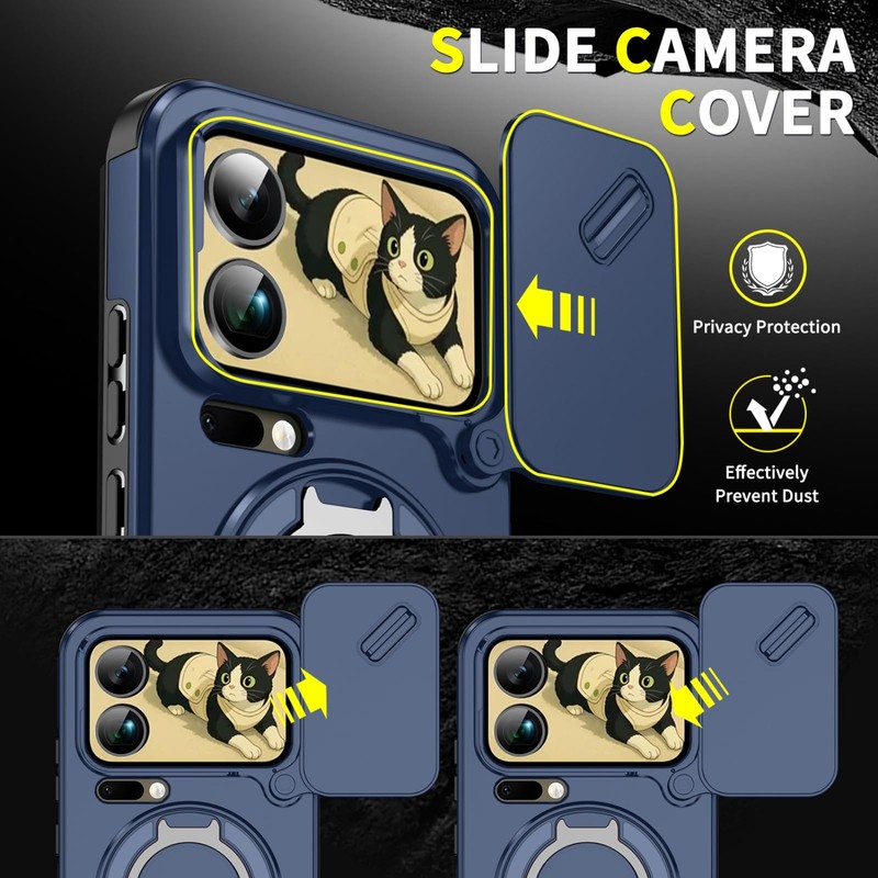 MRRSIWEI for Xiaomi 17 Pro Max Case with Slide Camera.Slide