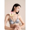 SilRiver Bralette triangular de satén para mujer, brasier de seda