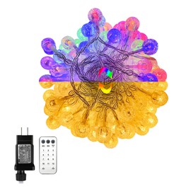 BAILONGJU Globe String Lights 65.6 Feet 150 LED, Plug in Crystal Fairy String Lights with Remote Timer, 11 Modes Indoor Outdoor Hanging Globe Lights for Wedding Bedroom Classroom Patio Garden