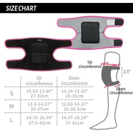 ONTYZZ Kids Knee Pads Adjustable Boys and Girls Knee Support Brace Protector with Thickened SBR Pad Guard Wraps for Downhill Cycling Dancing Volleyball Crawling Black-rose/M