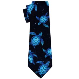 Cubirmin Sea Turtle Tie for Men, Turtle Ties Mens Groom Necktie Novelty Sea Turtle Necktie for Wedding Business Office Party