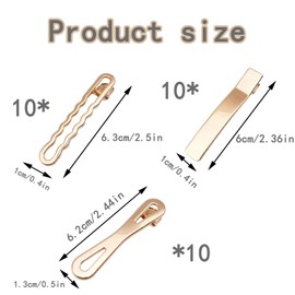 30 Pieces Duckbill Hair Clips, Alligator Hair Clips, Metal Crocodile Hair Clips, Golden Crocodile Hair Clips, Flat Metal Hair Clips, Alligator Hair Clip, Alligator, for Girls and Women