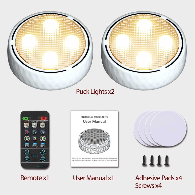 Onumii LED Puck Lights Battery Operated LED Under Cabinet Lighting