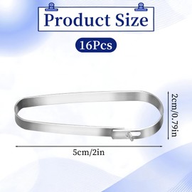 FdcLixuvol Real Estate Sign Clips, 16 PCS Stainless Steel Sign Rider Clips Real Estate Sign Holder Clip Hanging Metal Sign Clip for Hanging Signs Posts Sale and Open House Signs