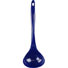 Reston Lloyd Melamine Soup Ladle Kitchen Utensil, Premium Quality Utensil with Heat Resistant Ergonomic Handle, Durable BPA-Free Plastic, 10.5 inch long, One Piece, Indigo