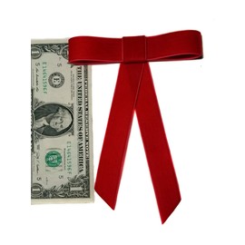 EmilyRose Couture Large Velvet Hair Bow Collection (Alligator Clip, Red)