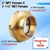 AquaNPT Fire Hose Adapter 2-1/2" NST NH Female to 2"
