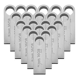 Kit De 25 Piezas De Memoria USB De 16GB Color Plata Ideal para Transferencia De Fotos, Música Y Documentos, Compatible con Computadoras, Teléfonos, Tablets Y Smartphone PSA CÓMPUT Y PAPELERÍA