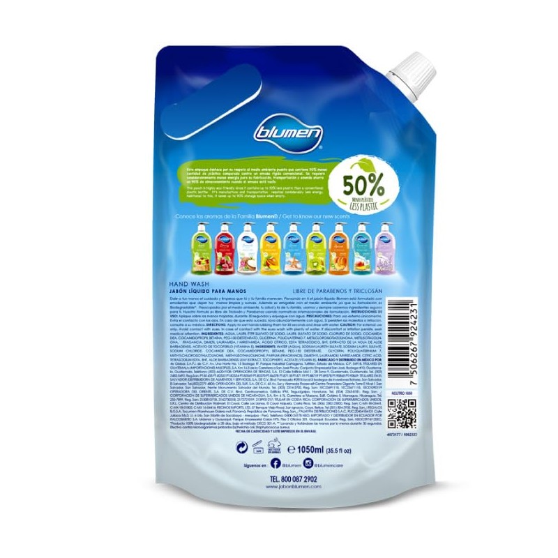 BLUMEN JABON LIQUIDO POUCH NEUTRO 1050ML