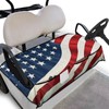 Generic Golf Cart Seat Covers - Red/White/Blue - Polyester, Spandex