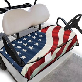Generic Golf Cart Seat Covers - Red/White/Blue - Polyester, Spandex - Universal Fit - Golf Cart