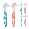 IWOWHERO 6pcs Denture Cleaning Brushes with Slip Handle Double Sided