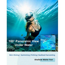 Oval Diving Mask Adult Tempered Glass, One-Window Scuba Diving Mask Adult with Bag, Classic Oval Diving Masks 180° View for Water Adventures