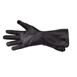 VISTOSO Premium Gauntlets Medieval Costume Cosplay Long Cuff Genuine Leather Gloves (Brown, Medium)